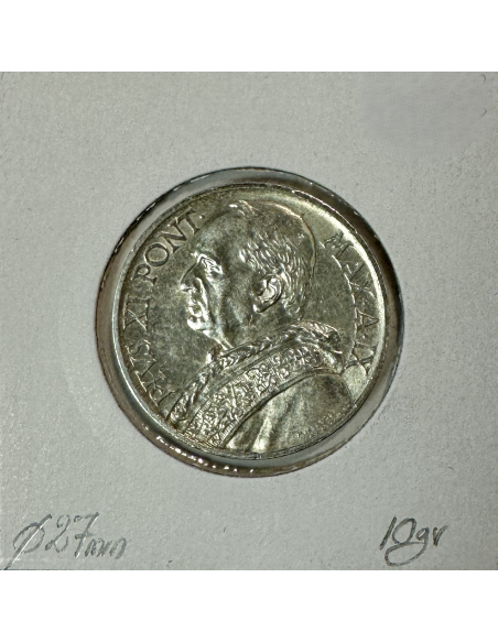 VATICAN - 10 LIRE 1930 IX (Pape PIE XI) Pièce de Monnaie en Argent // TTB