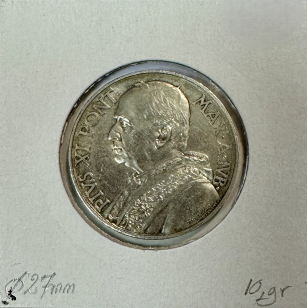 VATICAN - 10 LIRE 1933-34 (Pape PIE XI) Pièce de Monnaie... 2