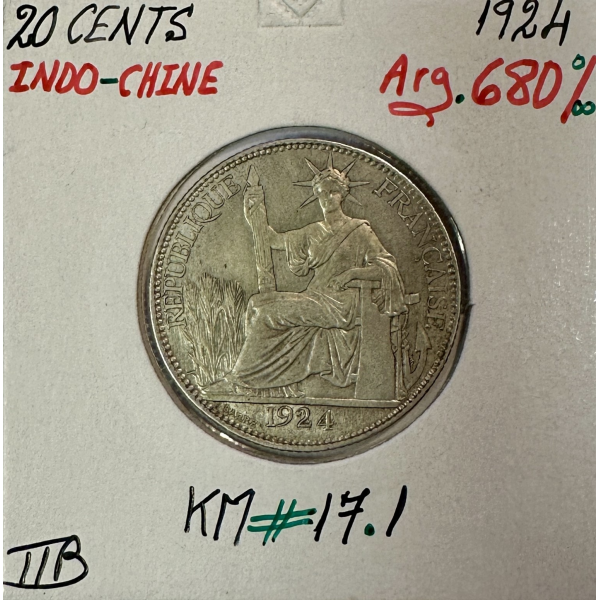 INDOCHINE FRANCAISE - 20 CENT 1924 -...