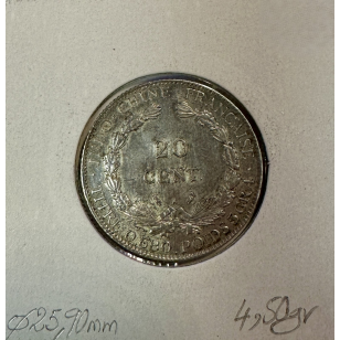 INDOCHINE FRANCAISE - 20 CENT 1928 - Monnaie en Argent //... 2