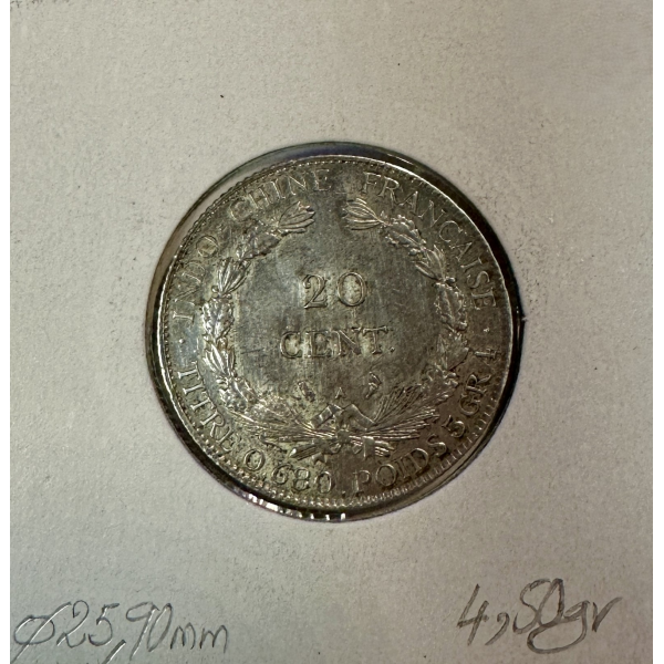 INDOCHINE FRANCAISE - 20 CENT 1928 -...