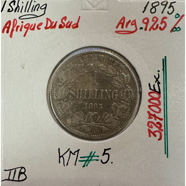 AFRIQUE DU SUD - 1 Shilling 1895 -...