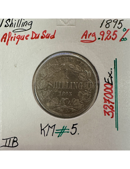 AFRIQUE DU SUD - 1 Shilling 1895 - Monnaie en Argent // Qualité : TTB