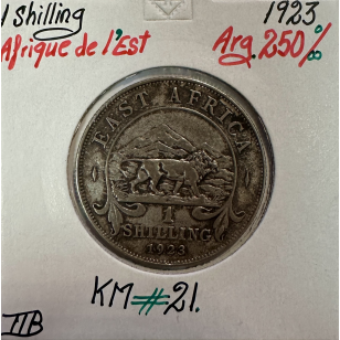 AFRIQUE DE L'EST - 1 Shilling 1923 - Monnaie en Argent //...