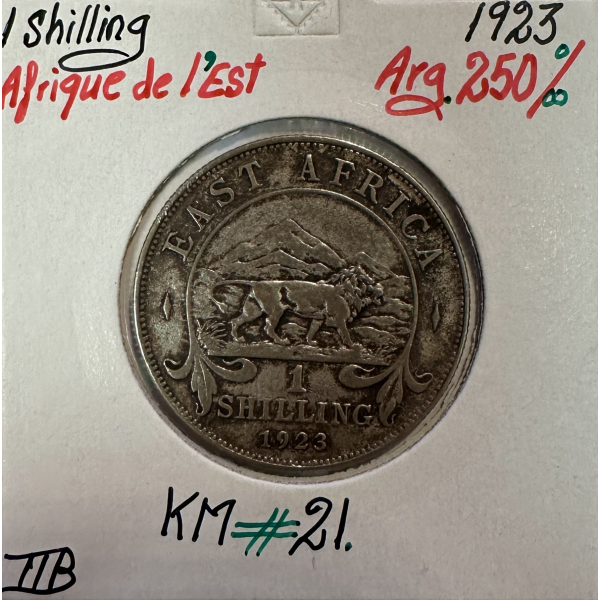 AFRIQUE DE L'EST - 1 Shilling 1923 -...