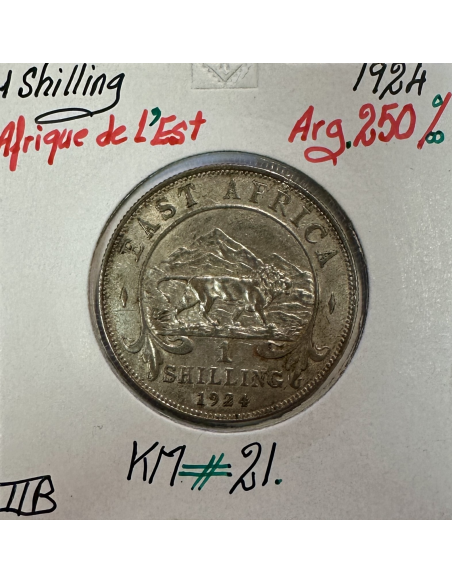 AFRIQUE DE L'EST - 1 Shilling 1924 - Monnaie en Argent // TTB (REF 1)