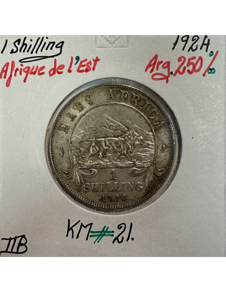 AFRIQUE DE L'EST - 1 Shilling 1924 - Monnaie en Argent // TTB (REF 2)