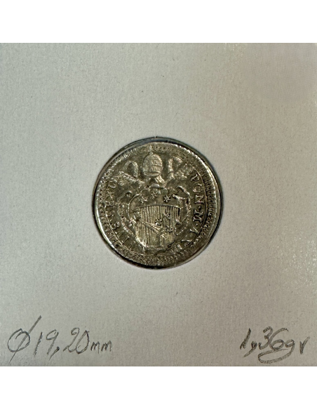 VATICAN - 1 GROSSO 1787 XIII - Pièce de Monnaie en Argent // Qualité : TTB