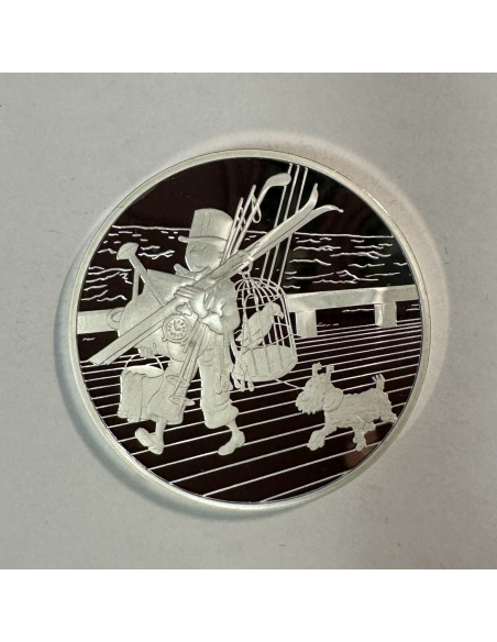 Médaille en Argent - TINTIN ET MILOU - Frappe BE par la Monnaie de Paris (REF20)