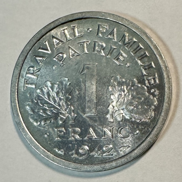 1 FRANC BAZOR 1942 - Monnaie en...
