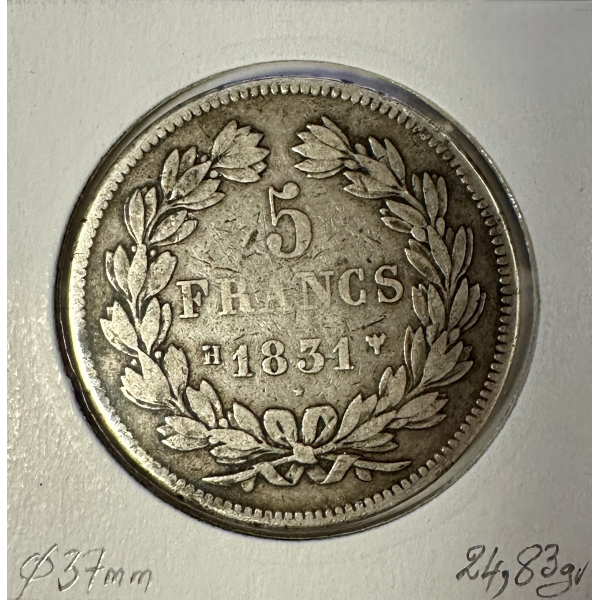 5 FRANCS LOUIS-PHILIPPE Ier - 1831 H...