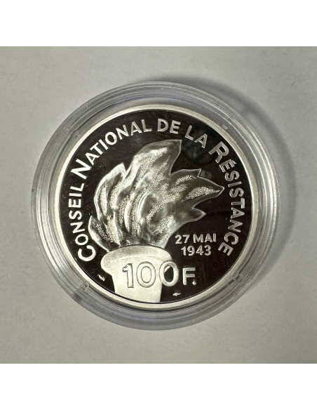 100 FRANCS COMMEMORATIVE (1993) JEAN MOULIN - Monnaie en Argent // BE