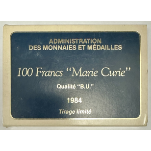 100 FRANCS COMMEMORATIVE (1984) Marie Curie - Monnaie en...