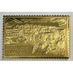 Lingot argent doré or fin - Réplique du Timbre N°1429...