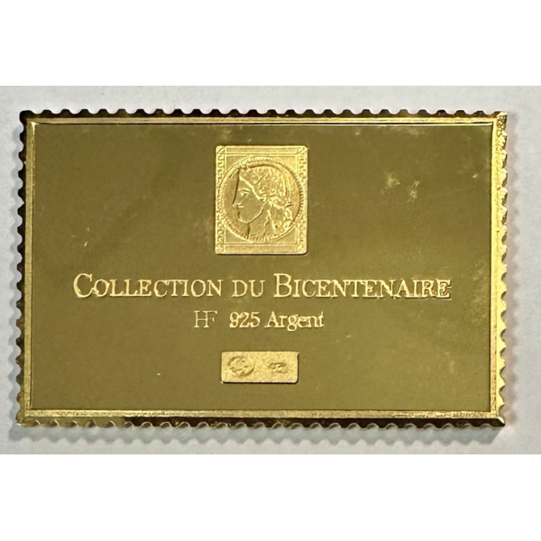 Lingot argent doré or fin - Réplique...