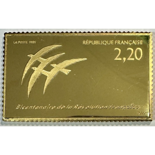 Lingot argent doré or fin - Réplique du Timbre N°2524...