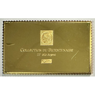 Lingot argent doré or fin - Réplique du Timbre N°2524... 2