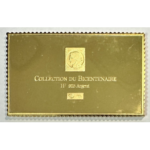 Lingot argent doré or fin - Réplique du Timbre N°1678... 2