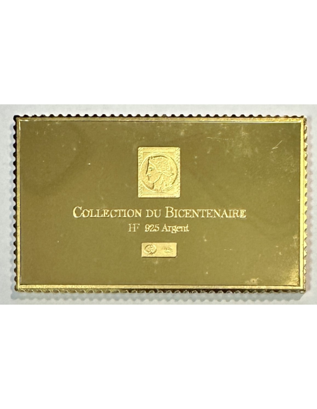 Lingot argent doré or fin - Réplique du Timbre N°1678 (Etats Généraux) REF C