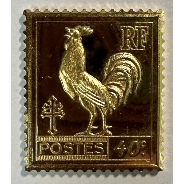 Lingot argent doré or fin - Réplique...