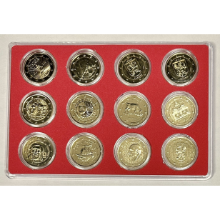 LOT DE 12 PIECES DE 2 EUROS COLORISEES DIFFERENTES //...