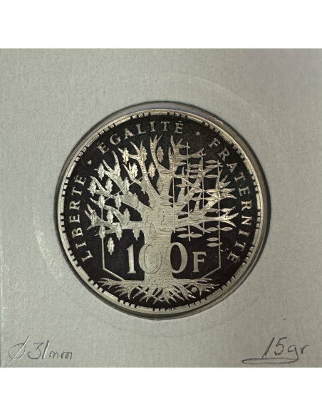100 FRANCS PANTHEON - 1998 - Pièce de monnaie en Argent // BE