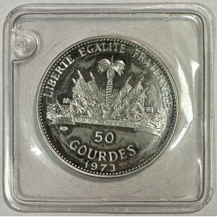 HAITI - 50 GOURDES 1973 - Pièce de Monnaie en Argent //...