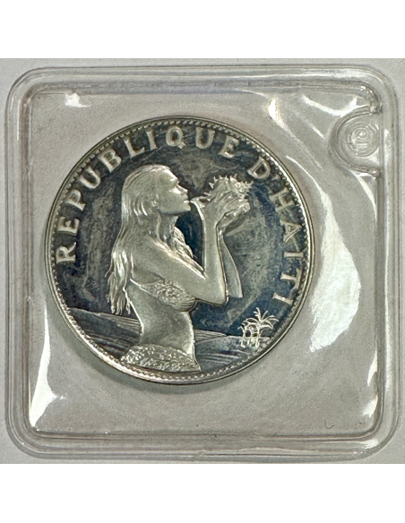HAITI - 50 GOURDES 1973 - Pièce de Monnaie en Argent // SOUS ETUI (KM 104.1)