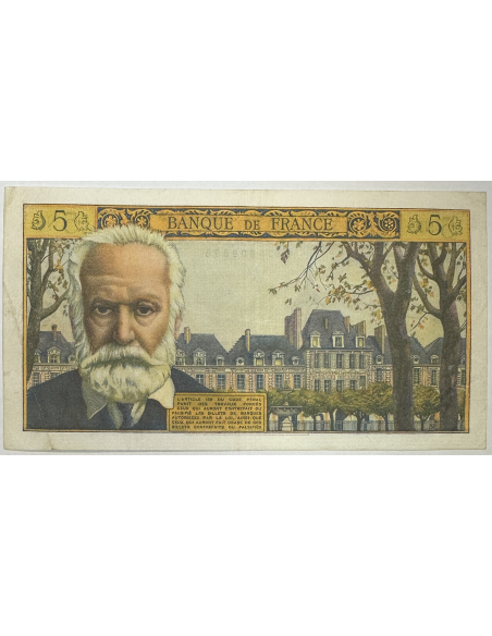5 NOUVEAUX FRANCS VICTOR HUGO - 01.10.1964 - Billet de banque français (TB)
