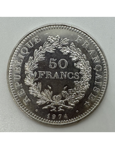 50 FRANCS HERCULE (1974) Pièce de monnaie en Argent // Qualité : TTB