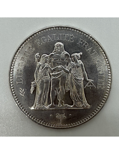 50 FRANCS HERCULE (1975) Pièce de monnaie en Argent // Qualité : TTB