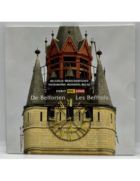 Belgique - Coffret FDC - Les Euros de l'Année 2008 - LES BEFFROIS