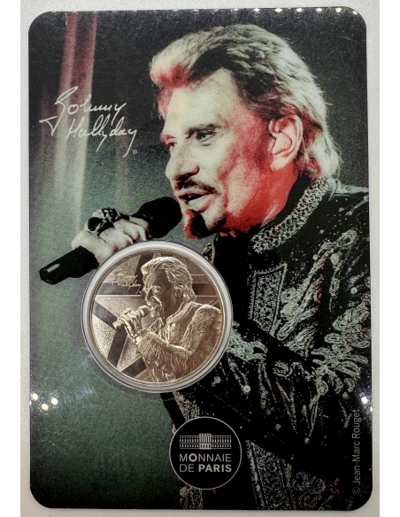 MINI-MEDAILLE - JETON - la Monnaie de Paris 2019 // JOHNNY HALLYDAY sous Blister