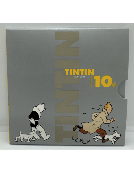 BELGIQUE - 10 EURO 2004 - TINTIN HERGE - Pièce en Argent // Qualité : BE