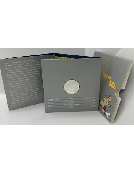 BELGIQUE - 10 EURO 2004 - TINTIN HERGE - Pièce en Argent // Qualité : BE
