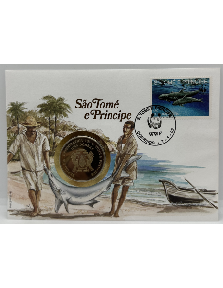 ST-THOMAS ET PRINCIPE - 1000 DOBRAS 1993 - Sur Carte Postale // BE