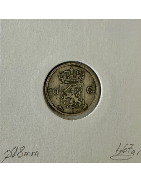PAYS-BAS - 10 CENTS 1828 - Pièce de Monnaie en Argent // TTB
