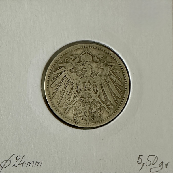 ALLEMAGNE - 1 MARK - 1891 A - Pièce...