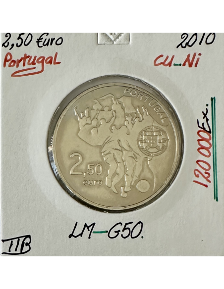PORTUGAL - 2 EURO 1/2 - 2010 - FIFA Afrique du Sud // Qualité : TTB