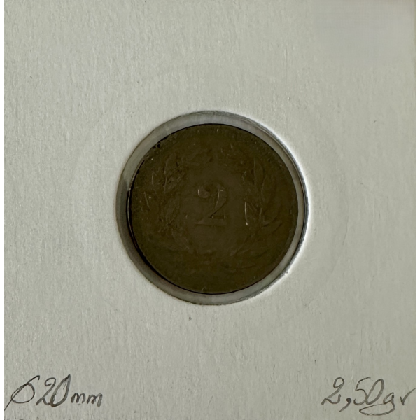 SUISSE - 2 RAPPEN 1904 B - Pièce de...