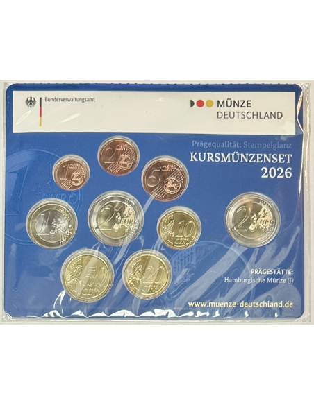 Allemagne - Coffret BU - Les Euros de l'Année 2026 - Lettre : J