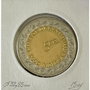 SUISSE - 5 FRANCS 2003 B - Pièce de Monnaie Bimétallique... 2