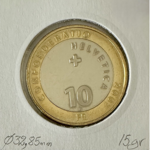 SUISSE - 10 FRANCS 2007 B - Pièce de Monnaie Bimétallique... 2