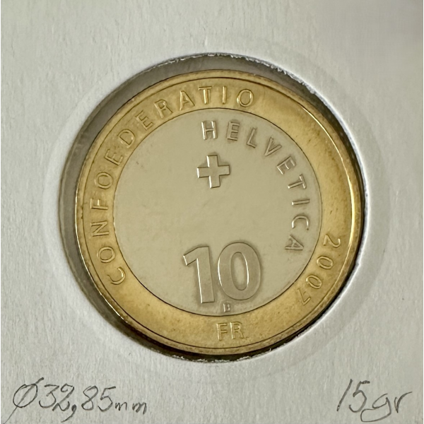 SUISSE - 10 FRANCS 2007 B - Pièce de...