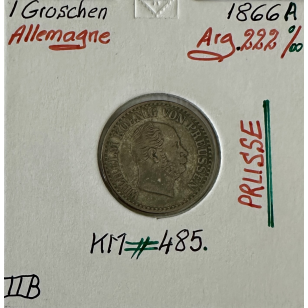 ALLEMAGNE PRUSSE - 1 GROSCHEN - 1866 A - Monnaie en...