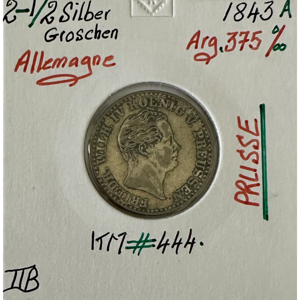 ALLEMAGNE PRUSSE (2 - 1/2 SILBER...