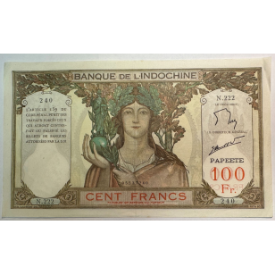 INDOCHINE - 100 FRANCS (PAPEETE) 1961 - Billet de banque... 2