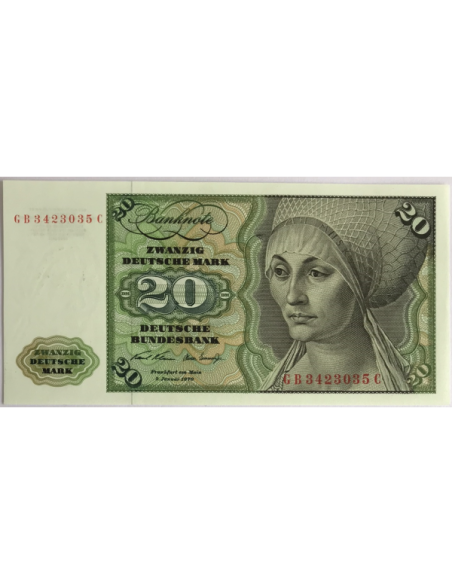 ALLEMAGNE - 20 MARK (1970) - Billet de banque (NEUF) 35C